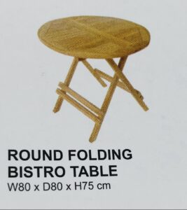 Woodlands Teak - Round Folding Bistro Table