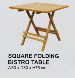 Woodlands Teak - Square Folding Bistro Table