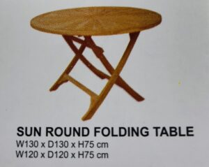 Woodlands Teak - Sun Round Folding Table